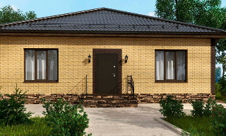 Проекты одноэтажных домов из кирпича | Строй-Кск - Карасук от 3619 рублей